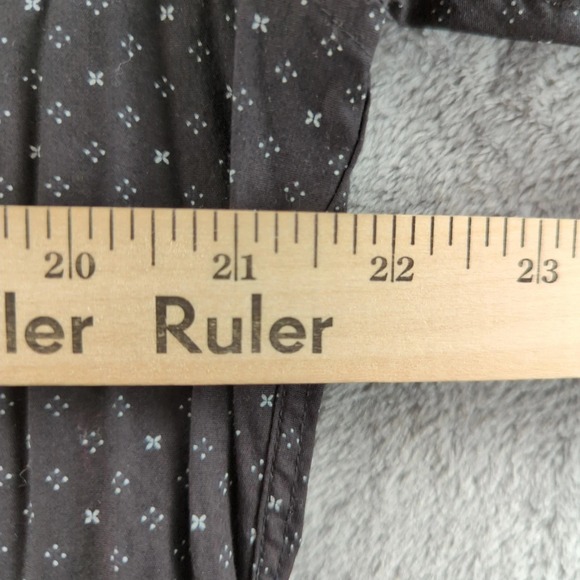 Grafton Shirt Mens Large 16.5 Slim Fit Black Geometric Button Up Dress Shirt - Picture 5 of 7